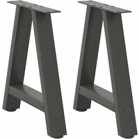 vidaXL Coffee Table Legs A-Shaped 2 pcs Anthracite 50x(42-43) cm Steel