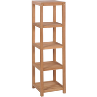 vidaXL 4-Tier Bathroom Storage Rack Solid Teak 42x42x165 cm