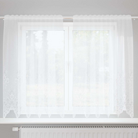 vidaXL Lace Curtain with Curtains White 150 x 160 cm Polyester