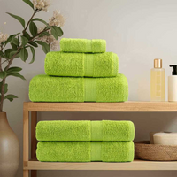 vidaXL Guest Towel SOLUND 4 pcs Green 15 x 21 cm 550 gsm