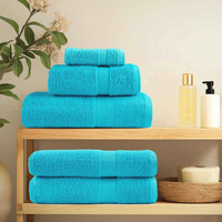 vidaXL Guest Towel SOLUND 4 pcs Turquiose 15 x 21 cm 550 gsm