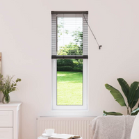 vidaXL Venetian Blinds Height Adjustable Black 130 x 45 cm Aluminium