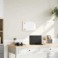 vidaXL Magnetic Whiteboard with Solid Pine Wood Frame 40x30 cm