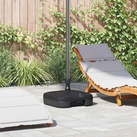 vidaXL Parasol Base Black 45 x 45 x 29.5 cm High-density polyethylene