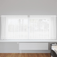 vidaXL Lace Curtain with Curtains White 300 x 140 cm Polyester