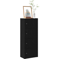 vidaXL Bookcase Black Oak 40x24x102 cm Engineered Wood