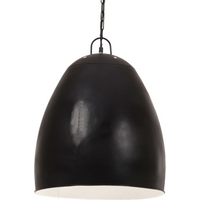 vidaXL Industrial Hanging Lamp 25 W Black Round 42 cm E27