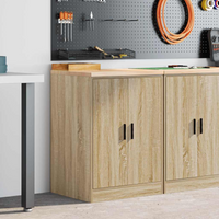 vidaXL Garage Storage Cabinet Sonoma Oak 60x51x85 cm Solid Wood Pine