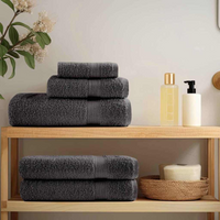 vidaXL Guest Towel SOLUND 4 pcs Anthracite 15 x 21 cm 550 gsm