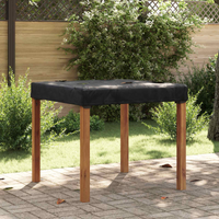 vidaXL Table Cover Plain Black 102 x 102 x 15 cm Fabric