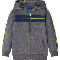 Kids' Hooded Sweatshirt with Zip Grey Melange 104