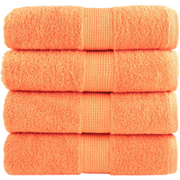 vidaXL Premium Wash Towels SOLUND 4 pcs Orange 30x30 cm 600 gsm