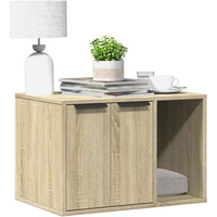 vidaXL Cat Litter Box Enclosure Sonoma Oak 60x40x40 cm Engineered Wood