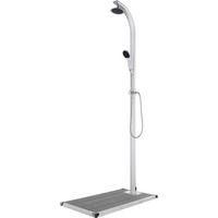 vidaXL Garden Shower with Grey Base 220 cm Aluminium