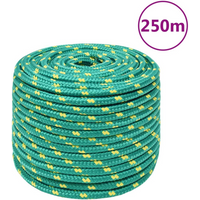 vidaXL Boat Rope Green 14 mm 250 m Polypropylene