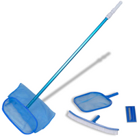 Pool Cleaning Set Brush 2 Leaf Skimmers 1 Telescopic Pole