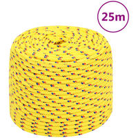 vidaXL Boat Rope Yellow 8 mm 25 m Polypropylene