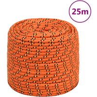 vidaXL Boat Rope Orange 8 mm 25 m Polypropylene