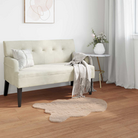 vidaXL Anti-Slip Faux Rabbit Fur Rug Olite Taupe 60 x 90 cm Polyester
