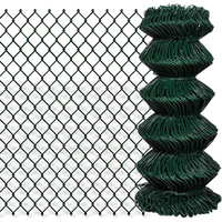 vidaXL Chain Link Fence Steel 0,8x25 m Green