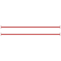vidaXL Turning Bars 2 pcs 125 cm Steel Red