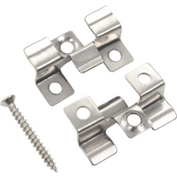 vidaXL 100 pcs Decking Clips with 200 Screws Stainless Steel