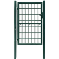 vidaXL Fence Gate Steel 100x200 cm Green