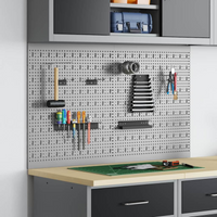 vidaXL Tool Wall Panel 2 pcs Grey 100 x 1 x 60 cm