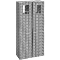 vidaXL Gabion Basket Posts 2 pcs 40x40x180 cm Iron