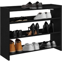 vidaXL Shoe Rack Black 80x25x62 cm Engineered Wood