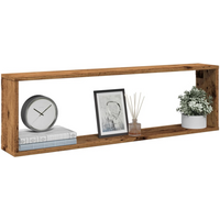 vidaXL Wall Cube Shelves 2 pcs Old Wood 100x15x30 cm Engineered Wood