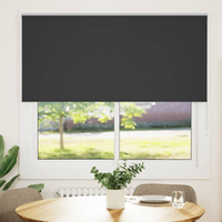 vidaXL Roller Blind Blackout Black 160x175 cm Fabric Width 156.6 cm Polyester