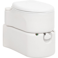 vidaXL Integrated Camping Toilet White 24+17 L HDPE&Enamel