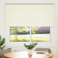 vidaXL Roller Blind Blackout Off White 165x130 cm Fabric Width 161.6 cm Polyester