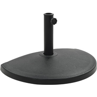 vidaXL Parasol Base Half Round Polyresin 15 kg Black