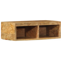 vidaXL Wall-mounted TV Cabinet 60x30x19 cm Solid Rough Wood Mango