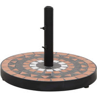 vidaXL Parasol Base Terracotta and White Round 12 kg
