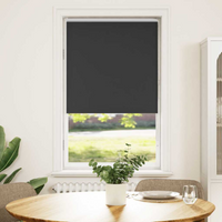 vidaXL Roller Blind Blackout Black 75x130 cm Fabric Width 70.7 cm Polyester