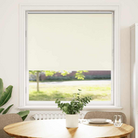 vidaXL Roller Blind Blackout Off White 95x130 cm Fabric Width 90.7 cm Polyester