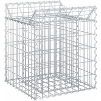 vidaXL Gabion Raised Bed Silver 50 x 50 x 60 cm Galvanised Steel