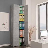 vidaXL Office Cabinet Concrete Grey 60x32x190 cm Engineered Wood