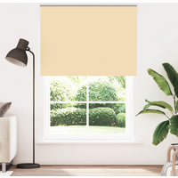 vidaXL Roller Blind Blackout Beige 150x230 cm Fabric Width 146.6 cm Polyester