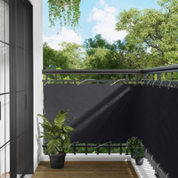 vidaXL Balcony Screen Black 100 x 200 cm Oxford Fabric