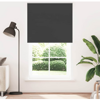 vidaXL Roller Blind Blackout Black 125x230 cm Fabric Width 121.6 cm Polyester