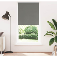 vidaXL Roller Blind Blackout Grey 110x230 cm Fabric Width 105.7 cm Polyester