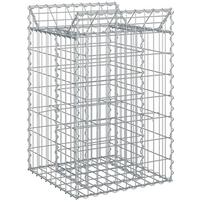 vidaXL Gabion Raised Bed Silver 50 x 50 x 80 cm Galvanised Steel