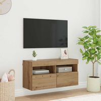vidaXL TV Wall Cabinet Artisan Oak 80 x 30 x 40 cm Engineered Wood
