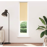 vidaXL Roller Blind Blackout Beige 55x210 cm Fabric Width 50.7 cm Polyester