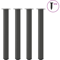 vidaXL Bar Table Legs 4 pcs Anthracite 90-92 cm Steel