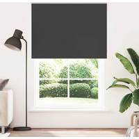 vidaXL Roller Blind Blackout Black 155x230 cm Fabric Width 151.6 cm Polyester